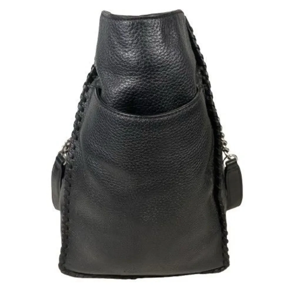 Michael Kors Whipped Chelsea Black Leather Tote Hobo Shoulder Bag Purse MRP$528